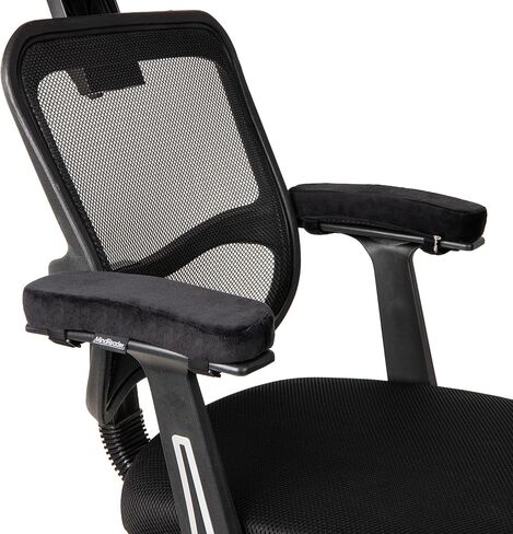 Mind Reader Air-Cloud Memory Foam Armrest Pads, Office & Gaming Chair Arm Rests, Elbow Support with Washable Cover, Black in Saudi Arabia