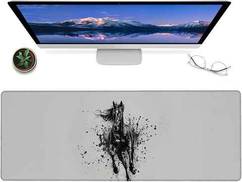 Ocean Blue Shark Gaming Mouse Pad,12x31.5in Non-Slip Rubber Marine Life Fish Desk Mat,Large Extended Stylish Mousepad for Office Home Laptop,Mice Pads Gifts,Game Lover Deskmat Decor in Saudi Arabia