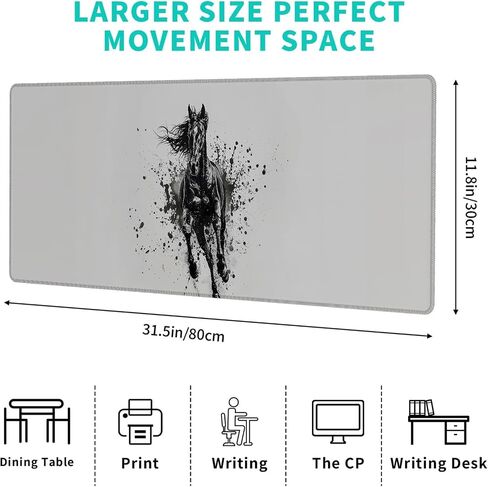 Ocean Blue Shark Gaming Mouse Pad,12x31.5in Non-Slip Rubber Marine Life Fish Desk Mat,Large Extended Stylish Mousepad for Office Home Laptop,Mice Pads Gifts,Game Lover Deskmat Decor in Saudi Arabia