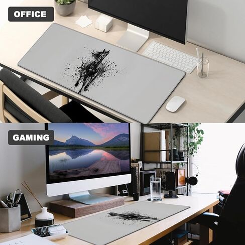 Ocean Blue Shark Gaming Mouse Pad,12x31.5in Non-Slip Rubber Marine Life Fish Desk Mat,Large Extended Stylish Mousepad for Office Home Laptop,Mice Pads Gifts,Game Lover Deskmat Decor in Saudi Arabia