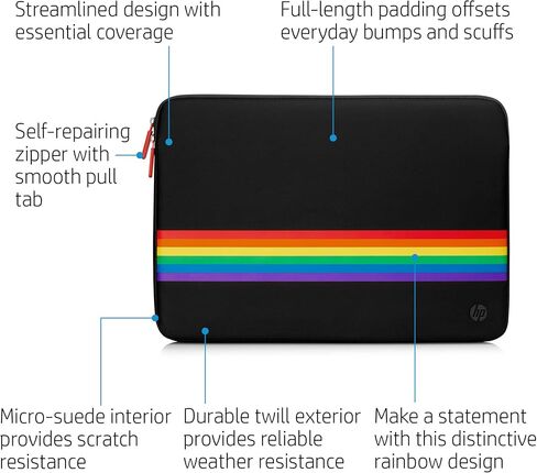 HP Spectrum 15-inch (39-centimeter) Laptop Sleeve - Rainbow Stripe in Saudi Arabia