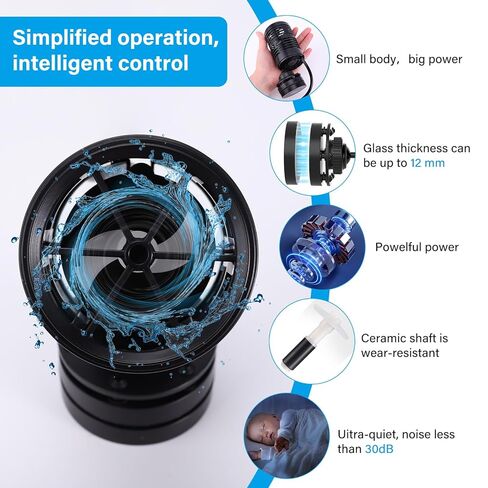 hygger Aquarium Wavemaker Pump with LED Controller: Ultra-quiet Submersible Power Head with Magnetic Base-Circulation water Pump for Freshwater Saltwater Tank in Saudi Arabia