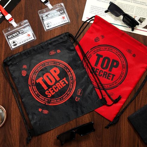 36 حزمة تجسس المباحث حفلات مجموعة Top Secret Party Favors 12 Secret Agent Name Tags 12 أكياس الرباط 12 انظر خلف النظارات الشمسية لغرفة الهروب لصالح لوازم عيد ميلاد الغموض الغموض in Kuwait