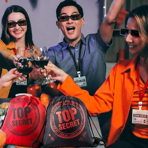 36 حزمة تجسس المباحث حفلات مجموعة Top Secret Party Favors 12 Secret Agent Name Tags 12 أكياس الرباط 12 انظر خلف النظارات الشمسية لغرفة الهروب لصالح لوازم عيد ميلاد الغموض الغموض in Kuwait