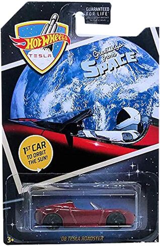 Hot Wheels 2019 Greetings From Space '08 Tesla Roadster, Maroon in Saudi Arabia