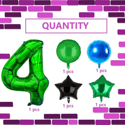 40 بوصة الرسوم الكاريكاتورية موضوع السلاحف رقم 4 رقائق البالونات كبيرة مايلار 4th بالون سوبر الأخضر السلحفاة ذات طابع البطل فيديو لعبة البيتزا البالونات عيد ميلاد ديكورات حفلة عيد ميلاد in Kuwait
