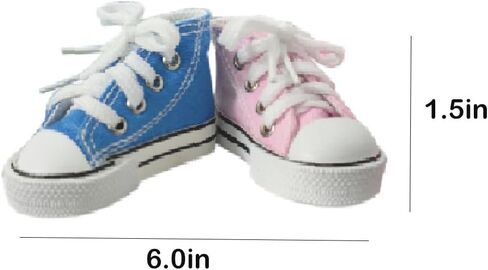 Blue Pink Shoes Cake Toppers Boy أو Girl Shoes Decorations مع أحذية زرقاء وردية اللون لحفل استحمام الطفل (أحذية زرقاء وردية) in Kuwait