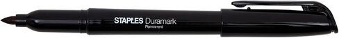 STAPLES 910000 Duramark Permanent Markers Fine Point Black 12/Pack (20468-Cc) in Saudi Arabia