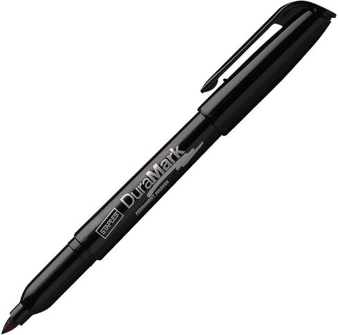 STAPLES 910000 Duramark Permanent Markers Fine Point Black 12/Pack (20468-Cc) in Saudi Arabia