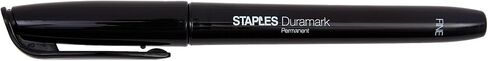 STAPLES 910000 Duramark Permanent Markers Fine Point Black 12/Pack (20468-Cc) in Saudi Arabia