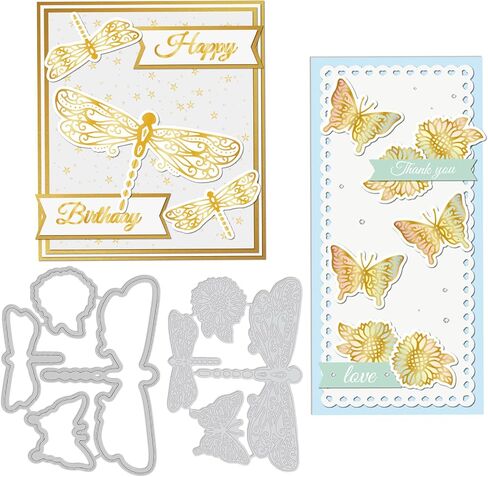 Globleland Dragonfly Butterfly Plate Hot Foil and Cut Diays اطف in Saudi Arabia