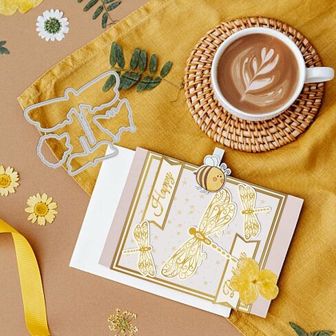 Globleland Dragonfly Butterfly Plate Hot Foil and Cut Diays اطف in Saudi Arabia