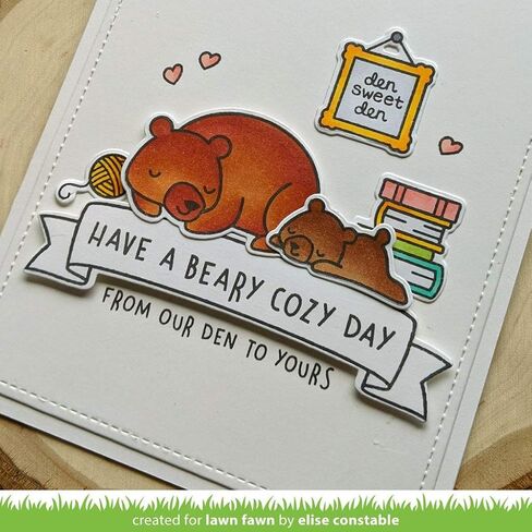 Lawn Fawn Den Sweet Den 4x6 Clear Stamp Set and تنسيق وفاة (LF2409 ، LF2410) ، حزمة من عنصرين in Saudi Arabia