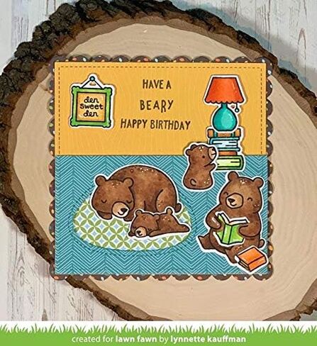 Lawn Fawn Den Sweet Den 4x6 Clear Stamp Set and تنسيق وفاة (LF2409 ، LF2410) ، حزمة من عنصرين in Saudi Arabia