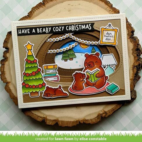 Lawn Fawn Den Sweet Den 4x6 Clear Stamp Set and تنسيق وفاة (LF2409 ، LF2410) ، حزمة من عنصرين in Saudi Arabia