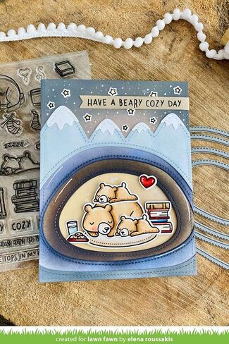 Lawn Fawn Den Sweet Den 4x6 Clear Stamp Set and تنسيق وفاة (LF2409 ، LF2410) ، حزمة من عنصرين in Saudi Arabia