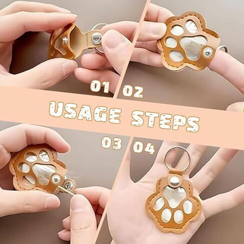 3 Pcs Pet Hair Storage Keychain,Dog hair keychain,Cat Dog Hair Keychain,Pet Hair Keepsake Keyring,Pet Memorial Gifts for Bag Purse Paw Charm Key Holder in Saudi Arabia