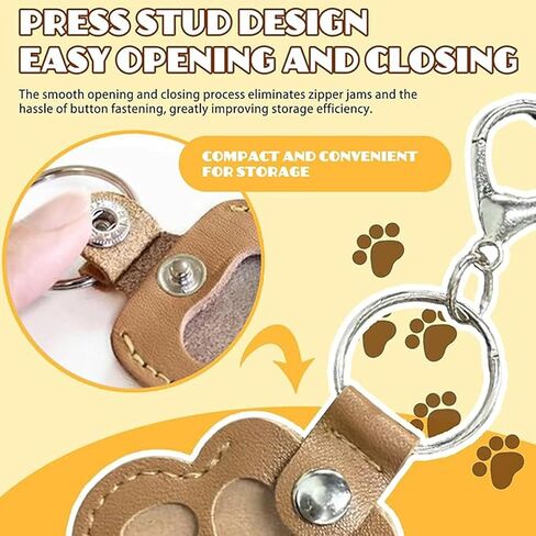 3 Pcs Pet Hair Storage Keychain,Dog hair keychain,Cat Dog Hair Keychain,Pet Hair Keepsake Keyring,Pet Memorial Gifts for Bag Purse Paw Charm Key Holder in Saudi Arabia