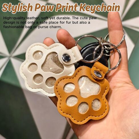 4pcs Cats & Dogs Pet paw print keychain cat key hair storage keychain memorial memorial gifts for bage paw charm charm charm (رمادي ، أسود ، بني ، أبيض) in Kuwait