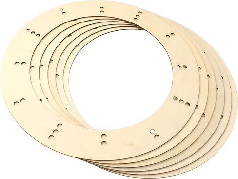 Jarthenaamcs 18 بوصة 6pcs إطارات الزهور الخشبية غير المكتملة معلقة على الأزهار الأزهار حلقات خشبية للمنزل لحفل عطلات الزفاف الديكور اللوحة DIY اللوازم اللوازم in Saudi Arabia
