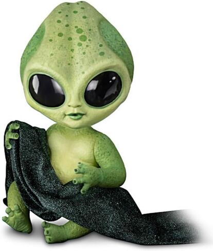The Ashton-Drake Galleries Lumina Alien Baby Doll, 16 inches, Glow-in-The Dark Vinyl Skin, Poseable with Cosmic Blanket in Saudi Arabia