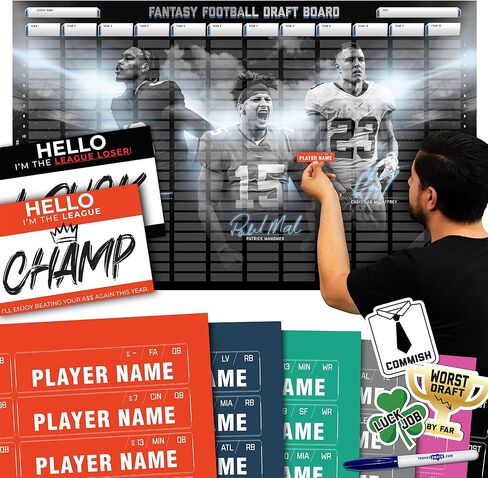 مجموعة لوحة مسودة كرة القدم الخيالية TrophySmack 2024 - 12، 10، 8 فريق in Kuwait
