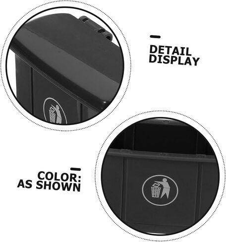 Garneck 1 Set Trash Can Model Miniature Trash Can Dustbin Bin for Mini House for House Garbage Pail Doll Accessories Decor Black Plastic in Saudi Arabia
