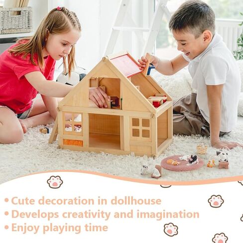 pligreat 12 pcs cute cat figures accessories dollhouse ، واقعية مصغرة صغيرة كراسي المكتب القطة الصغيرة للسكيقة المصغرة للديكور المنزل القبعات العليا in Saudi Arabia
