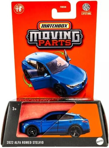 Matchbox Moving Parts Alfa Romeo Stelvio, 2022 Model, 1:64 Scale, Blue Diecast Car in Saudi Arabia