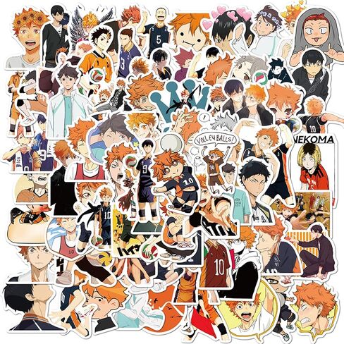100pcs anime اليابانية مختلط ملصقات مقاومة للماء مضحكة لزجاجات المياه ملصقات رسومات كاريكاتورية للأطفال ، الأطفال الصغار ، المراهقين ، الفتيات ، البالغين (أنيمي الياباني) in Kuwait