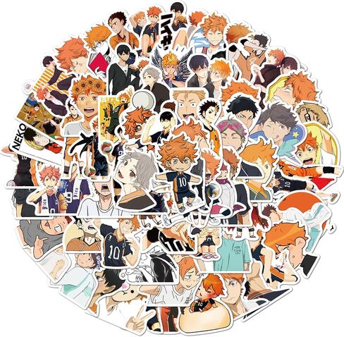 100pcs anime اليابانية مختلط ملصقات مقاومة للماء مضحكة لزجاجات المياه ملصقات رسومات كاريكاتورية للأطفال ، الأطفال الصغار ، المراهقين ، الفتيات ، البالغين (أنيمي الياباني) in Kuwait