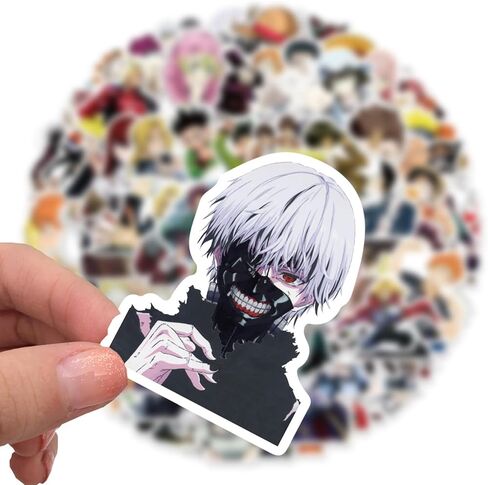 100pcs anime اليابانية مختلط ملصقات مقاومة للماء مضحكة لزجاجات المياه ملصقات رسومات كاريكاتورية للأطفال ، الأطفال الصغار ، المراهقين ، الفتيات ، البالغين (أنيمي الياباني) in Kuwait
