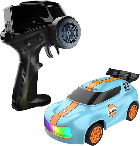 1:64 Scale Cartoon RC Drift Car مع مصابيح LED ذات 6 ألوان و Boost الفوري-Type-C Charge ، 2.4 جيجا هرتز التحكم عن بُعد ، أوضاع الانجراف القابلة للتعديل-Racer Mini Racer Interactive Mini Light in Kuwait
