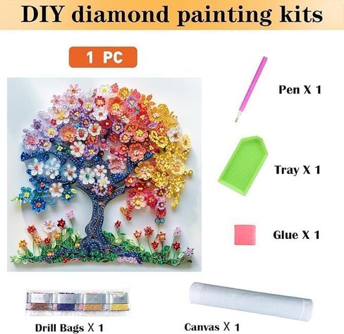 CraftCraze Diamond Painting Adult Kits, Diamond Art Kits for Beginners, DIY Butterfly Full Drill Diamond Painting for Home Wall Decoration 11.8 x11.8 inches in Saudi Arabia