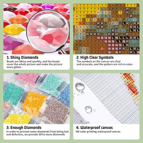 2 Pack Diamond Painting Kits for Adults,Dragonfly Bee Diamond Art Kits for Adults, DIY 5D Diamond Painting Kits for Beginners Home Wall Decor 12x16inch in Kuwait