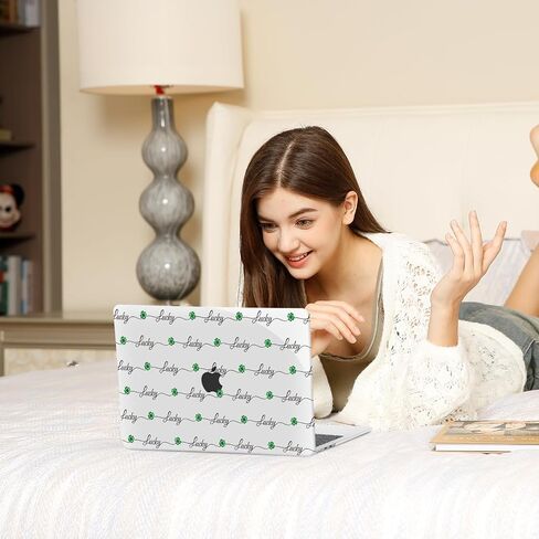 MOSISO Compatible with MacBook Air 13 inch Case 2025 2024 2023 2022 M4 A3240 M3 A3113 M2 A2681, Plastic Hard Shell&Keyboard Cover&Screen Film for MacBook Air 13.6 inch Case, Lucky Four Leaf Clover in Saudi Arabia