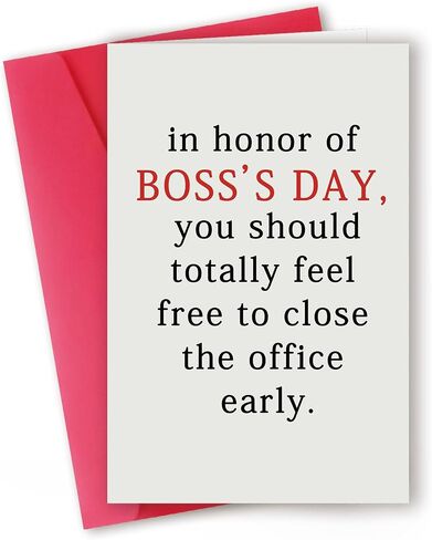 Funny Boss’s Day Card for Women Men,Humor Boss Day Gift for Leader Employer,Office Boss Day Card from Staff,Boss Day Appreciation Card for Him Her in Kuwait
