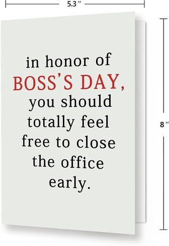 Funny Boss’s Day Card for Women Men,Humor Boss Day Gift for Leader Employer,Office Boss Day Card from Staff,Boss Day Appreciation Card for Him Her in Kuwait