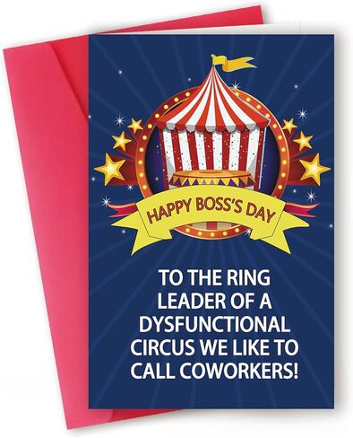 بطاقة عيد المديرات المضحكة للنساء للنساء ، هدية يوم الفكاهة ، هدية لصاحب العمل ، بطاقة يوم بوس بوسك من الموظفين ، بطاقة تقدير يومه لها لها in Kuwait