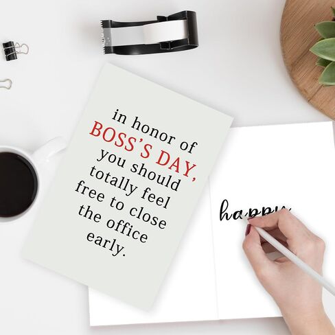 Funny Boss’s Day Card for Women Men,Humor Boss Day Gift for Leader Employer,Office Boss Day Card from Staff,Boss Day Appreciation Card for Him Her in Kuwait