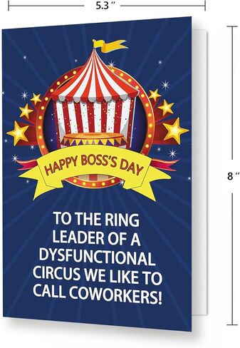 بطاقة عيد المديرات المضحكة للنساء للنساء ، هدية يوم الفكاهة ، هدية لصاحب العمل ، بطاقة يوم بوس بوسك من الموظفين ، بطاقة تقدير يومه لها لها in Kuwait