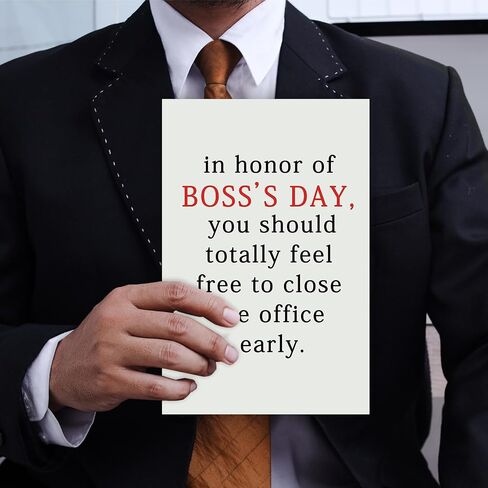 Funny Boss’s Day Card for Women Men,Humor Boss Day Gift for Leader Employer,Office Boss Day Card from Staff,Boss Day Appreciation Card for Him Her in Kuwait