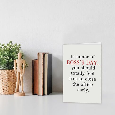 Funny Boss’s Day Card for Women Men,Humor Boss Day Gift for Leader Employer,Office Boss Day Card from Staff,Boss Day Appreciation Card for Him Her in Kuwait