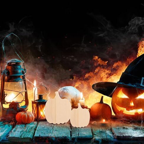 PRETYZOOM 3pcs Unfinished Pumpkin Table Sign, 2-4'' Small Wooden Pumpkin Blocks, Fall Tiered Tray Decor, Harvest Halloween Thanksgiving Table Centerpiece in Saudi Arabia