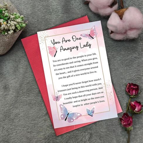 Heartfelt Appreciation Card for Women, Sentimental Birthday Gift for Wife Girlfriend, Friendship Card for Bestie Sister, You Are a Amazing Lady in Kuwait