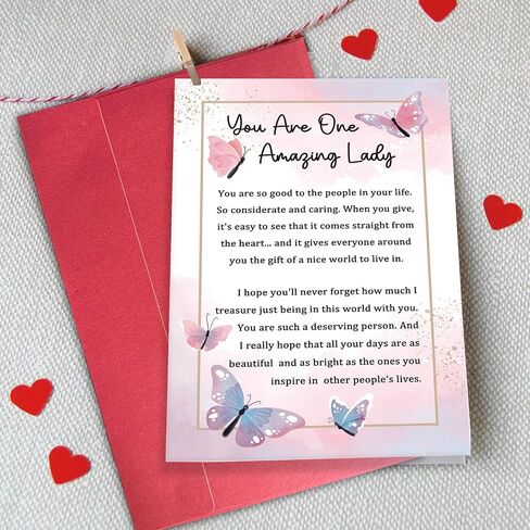 Heartfelt Appreciation Card for Women, Sentimental Birthday Gift for Wife Girlfriend, Friendship Card for Bestie Sister, You Are a Amazing Lady in Kuwait