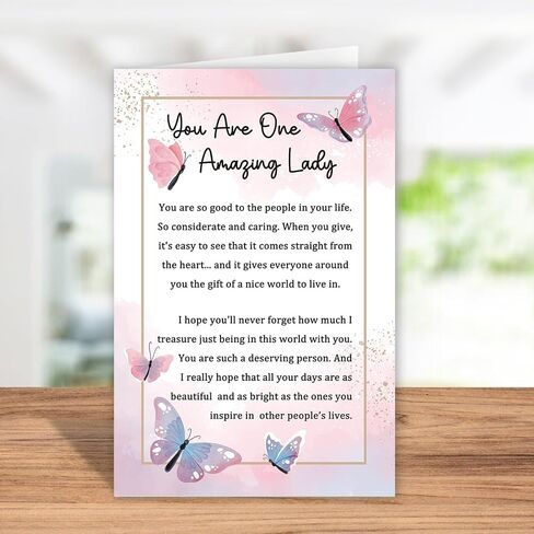 Heartfelt Appreciation Card for Women, Sentimental Birthday Gift for Wife Girlfriend, Friendship Card for Bestie Sister, You Are a Amazing Lady in Kuwait