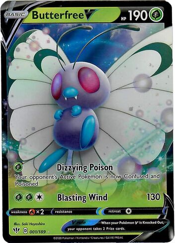 Butterfree V - 1/189 - Sword Sword & Shield Rare in Saudi Arabia