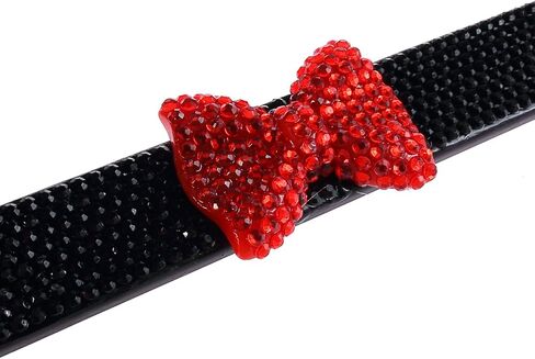 Fashion Premium Handmade Crystal License Plate Frames,Waterproof Bling License Plate Covers,US Universal Rhinestone License Plate Holder for Women(1 Frame,Black Frame Black Bowknot) in Kuwait