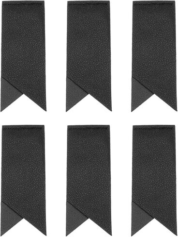 uxcell 6 Pcs Leather Bookmark, Classic Stitched Bookmarks Page Marker for Book Reading Book Lovers Reader Writers Accessories for Men Women Teachers, Black in Saudi Arabia
